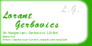 lorant gerbovics business card
