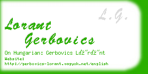 lorant gerbovics business card